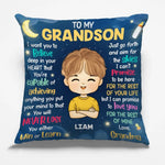 Custom Name Inspirational Gifts for Grandson - Personalized Pillow