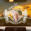 Custom Photo Forever In Our Hearts - Memorial Personalized Custom Car Ornament - Acrylic Custom Shaped - Sympathy Gift For Family Members