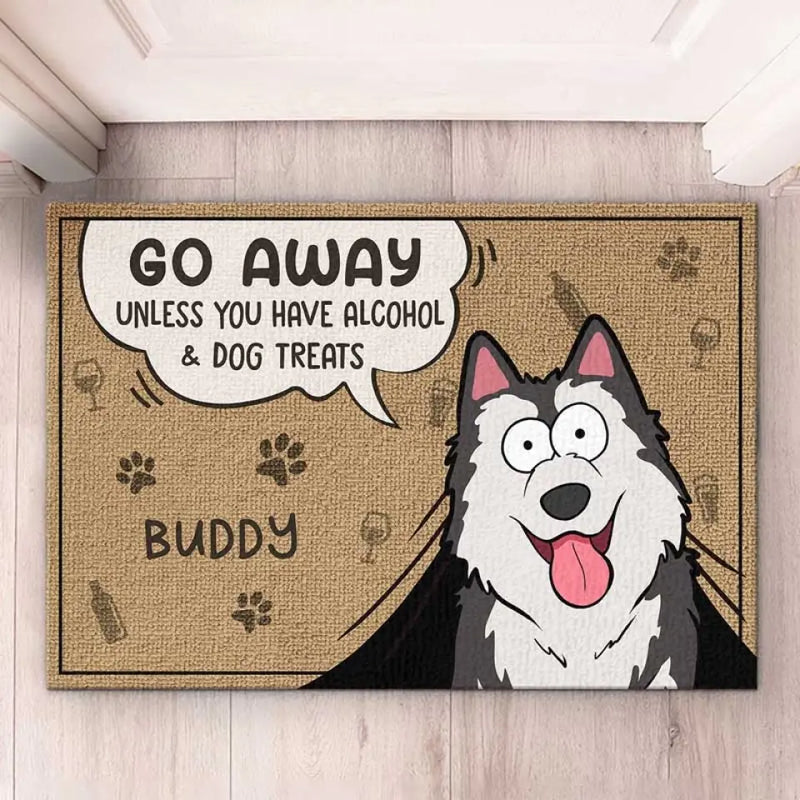 Custom Name Funny Cat Alcohol Gifts for Cat Lovers - Personalized Doormat