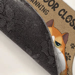 Custom Name Funny Cat Escape Decor - Personalized Doormat