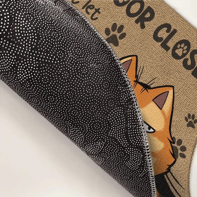 Funny Cat Keep Door Closed Doormat - Cat Lover Front Door Mat