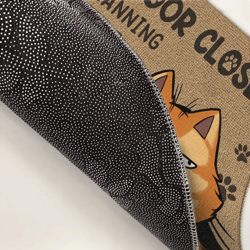 Custom Name Funny Cat Planning Escape Gifts - Personalized Doormat
