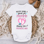 Custom Name First Mother's Day Gifts for Mommy - Personalized Baby Onesies