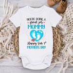 Custom Name First Mother's Day Gifts for Mommy - Personalized Baby Onesies