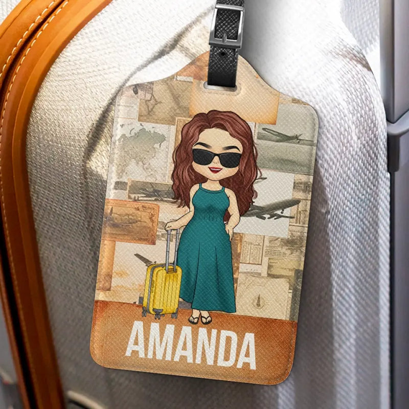 Happiness Is A Way Of Travel Not A Destination - Travel Personalized Custom Luggage Tag - Holiday Vacation Gift, Gift For Adventure Travel Lovers