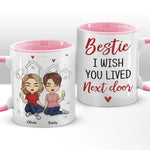 Custom Name Bestie Gifts for Friends - Personalized Accent Mugs