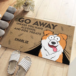 Custom Name Funny Cat Alcohol Treats Gifts - Personalized Doormat