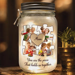 Custom Photo Mom Family Gifts - Personalized Mason Jar Light