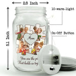 Custom Photo Mom Family Gifts - Personalized Mason Jar Light