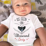 Custom Name Ultrasound Baby Announcement Gifts - Personalized Baby Onesies
