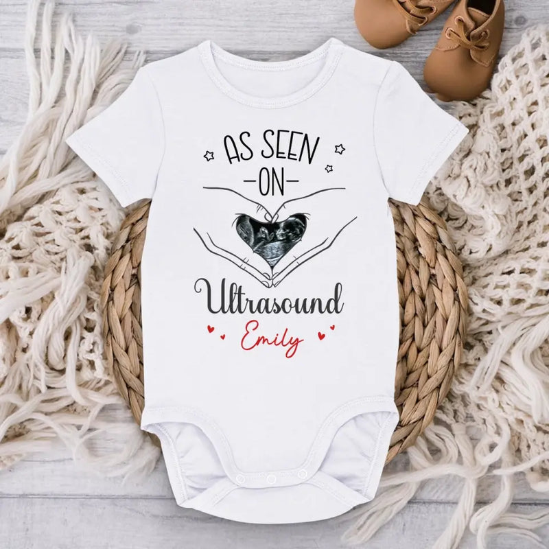 Custom Name Ultrasound Baby Announcement Gifts - Personalized Baby Onesies