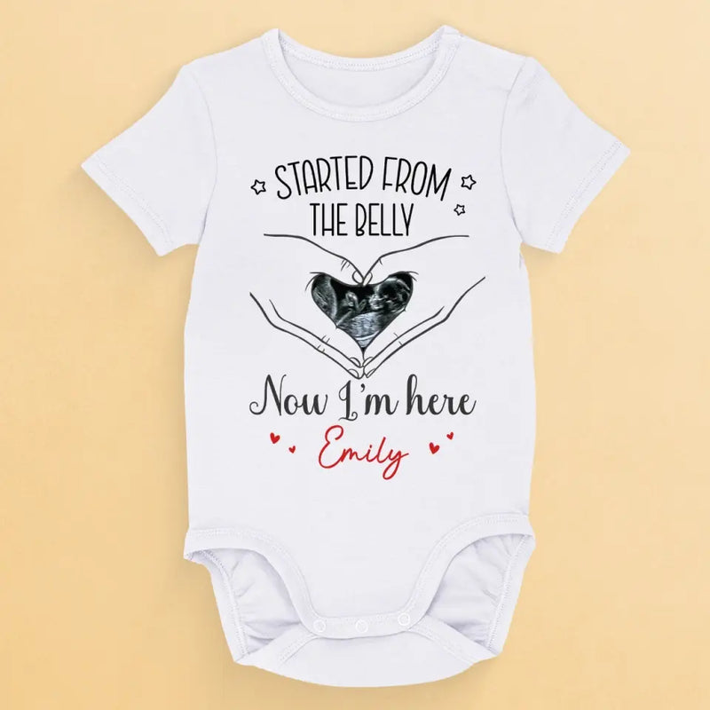 Custom Name Ultrasound Baby Announcement Gifts - Personalized Baby Onesies