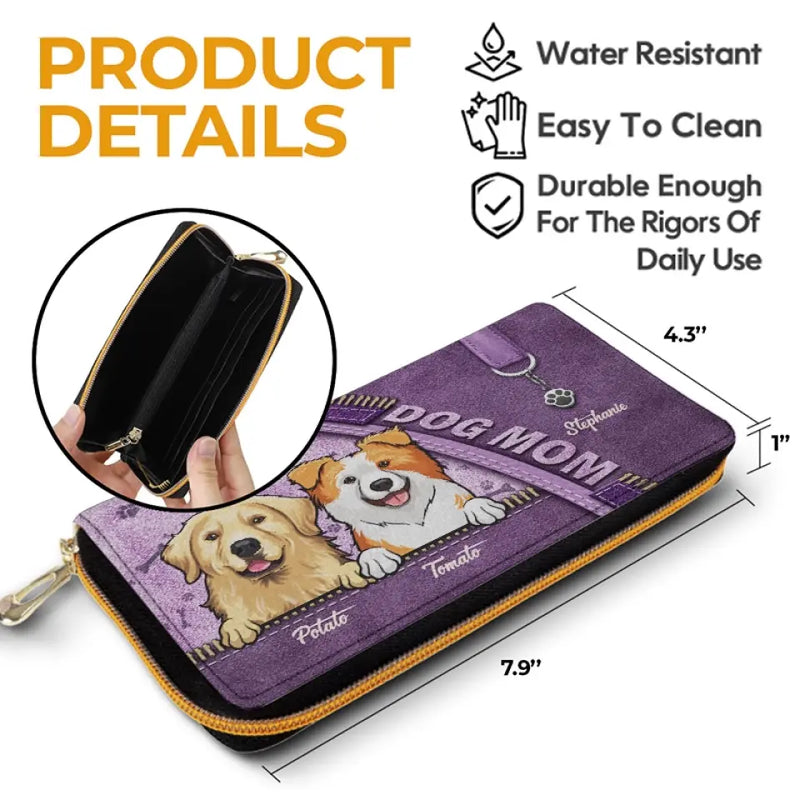 Dogs Just Need You And Love - Dog & Cat Personalized Custom Leather Long Wallet - Gift For Pet Owners, Pet Lovers