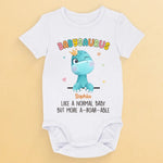 Custom Name BabySaurus Dinosaur Gifts - Personalized Baby Onesies