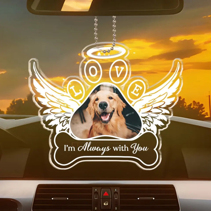 Custom Pet Photo Memorial Gifts for Dog Lovers - Personalized Car Ornament