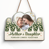 Custom Photo We Forever Linked Together - Family Personalized Custom Home Decor Wood Sign - House Warming Gift For Mom