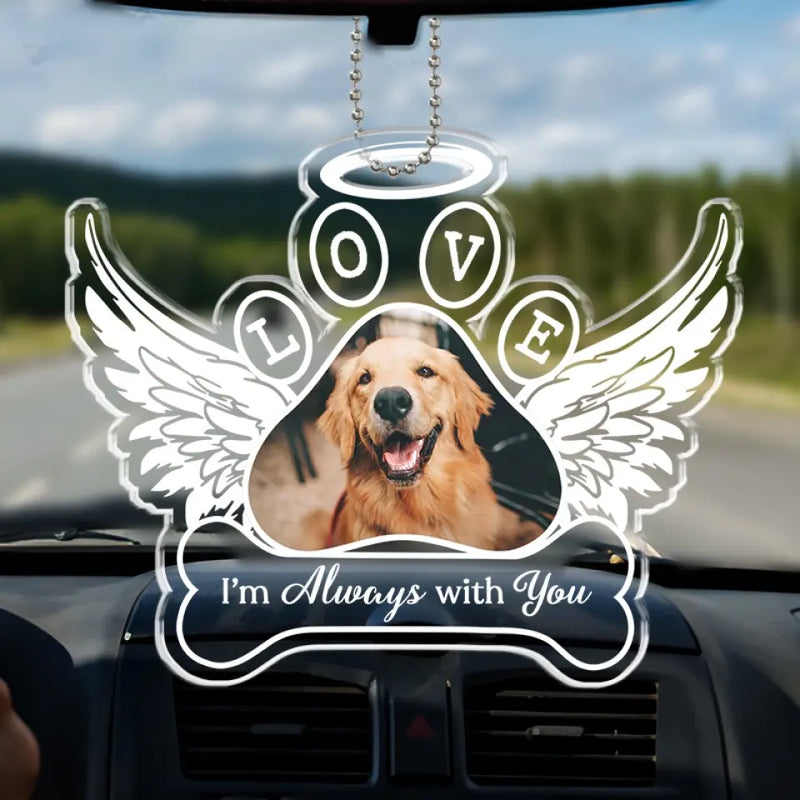 Custom Pet Photo Memorial Gifts for Dog Lovers - Personalized Car Ornament