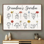 Custom Name Grandma's Garden Gifts for Grandma - Personalized Poster