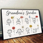 Custom Name Grandma's Garden Gifts for Grandma - Personalized Poster