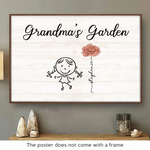 Custom Name Grandma's Garden Gifts for Grandma - Personalized Poster