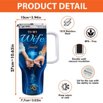 Custom Name Wife Love Gifts - Personalized 40 Oz Tumbler With Handle