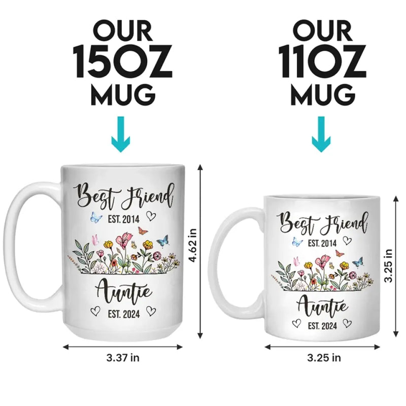 Custom Best Friend Auntie Gifts - Personalized Mug