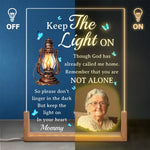 Custom Photo Memorial Gifts for Mom - Personalized 3D LED Walnut Night Light