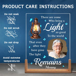 Custom Photo Memorial Gifts for Mom - Personalized 3D LED Walnut Night Light