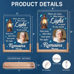 Custom Photo Memorial Gifts for Mom - Personalized 3D LED Walnut Night Light
