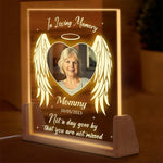 Custom Photo Memorial Gifts for Mom - Personalized 3D LED Walnut Night Light