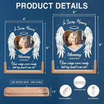 Custom Photo Memorial Gifts for Mom - Personalized 3D LED Walnut Night Light