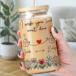 Custom Name Long Distance Friendship Gifts - Personalized Glass Cup