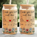 Custom Name Long Distance Friendship Gifts - Personalized Glass Cup