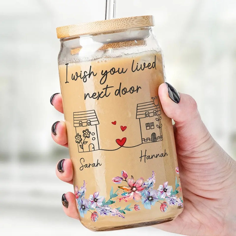 Custom Name Neighbor Friendship Gifts - Personalized Glass Cup