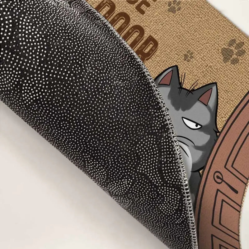 Funny Cat Please Keep Door Closed Entryway Decor - Doormat
