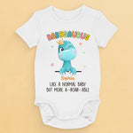 Custom Name BabySaurus Dinosaur Gifts - Personalized Baby Onesies