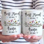 Custom Best Friend Auntie Gifts - Personalized Mug