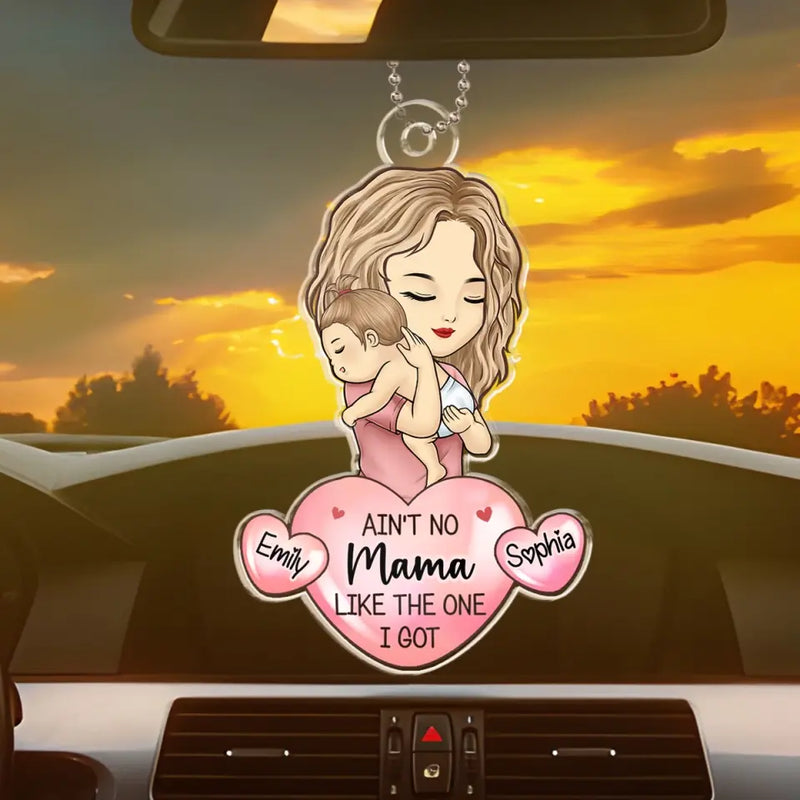 Custom Name Mama and Baby Gifts - Personalized Car Ornament