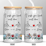 Custom Name Long Distance Friendship Gifts - Personalized Glass Cup