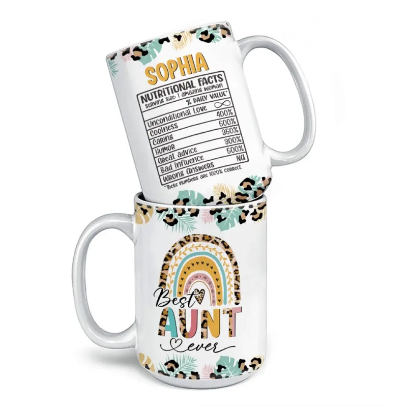 Custom Name Best Aunt Gifts - Personalized Mugs
