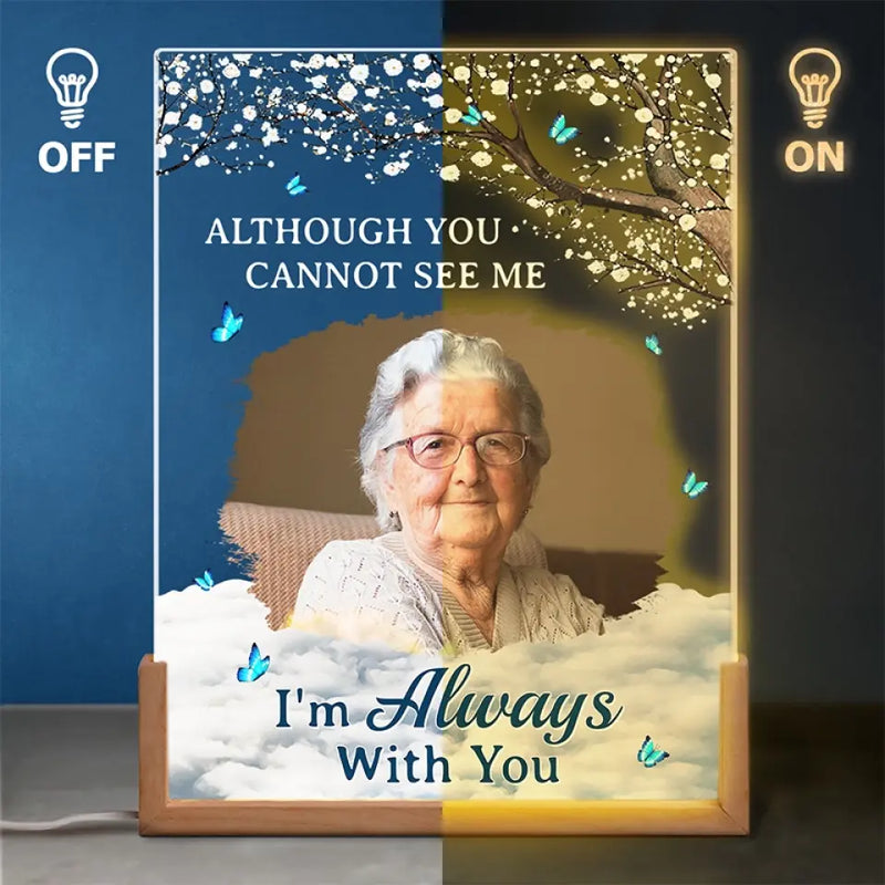 Custom Photo Memorial Gifts - Personalized 3D LED Walnut Night Light