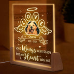 Custom Pet Photo Memorial Gifts for Dog Lovers - Personalized 3D LED Walnut Night Light