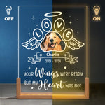 Custom Pet Photo Memorial Gifts for Dog Lovers - Personalized 3D LED Walnut Night Light