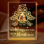 Custom Pet Photo Memorial Gifts for Dog Lovers - Personalized 3D LED Walnut Night Light