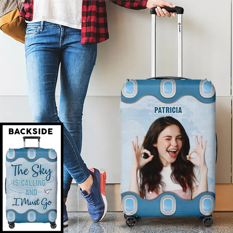 Custom Photo Travel Gifts for Women - Personalized Luggage Cover