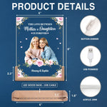 Custom Photo Mother Daughter Gifts - Personalized 3D LED Walnut Night Light