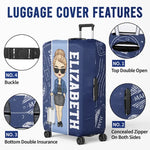 Custom Name Travel Lover Gifts for Women - Personalized Luggage Cover