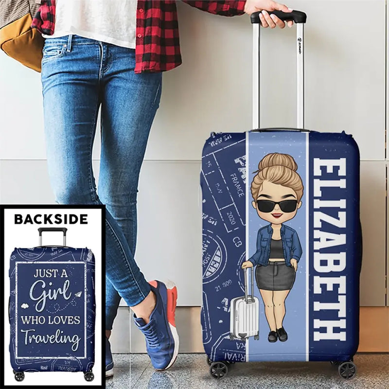 Custom Name Travel Lover Gifts for Women - Personalized Luggage Cover