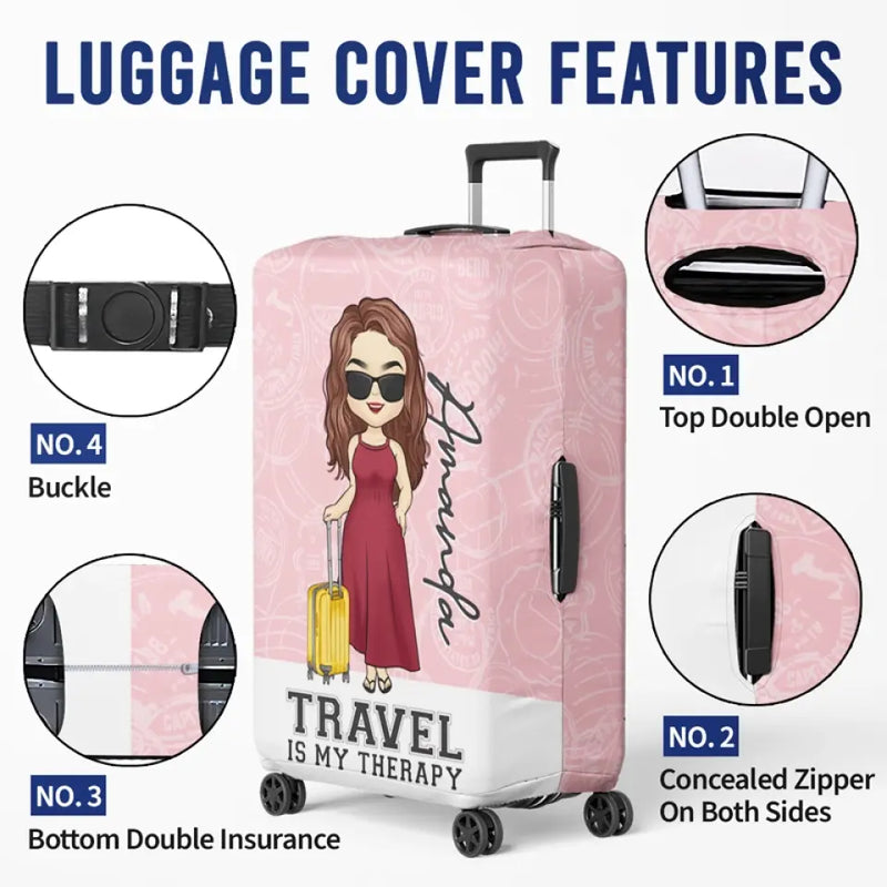 Custom Name Travel Gifts for Women - Personalized Luggage Cover
