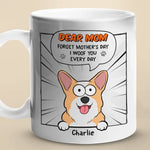 Custom Name Dog Mother's Day Gifts for Mom - Personalized Mugs
